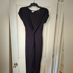 Black wrap dress with slit size M